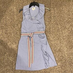 Milly Chambray Ruffle Front Dress size 4